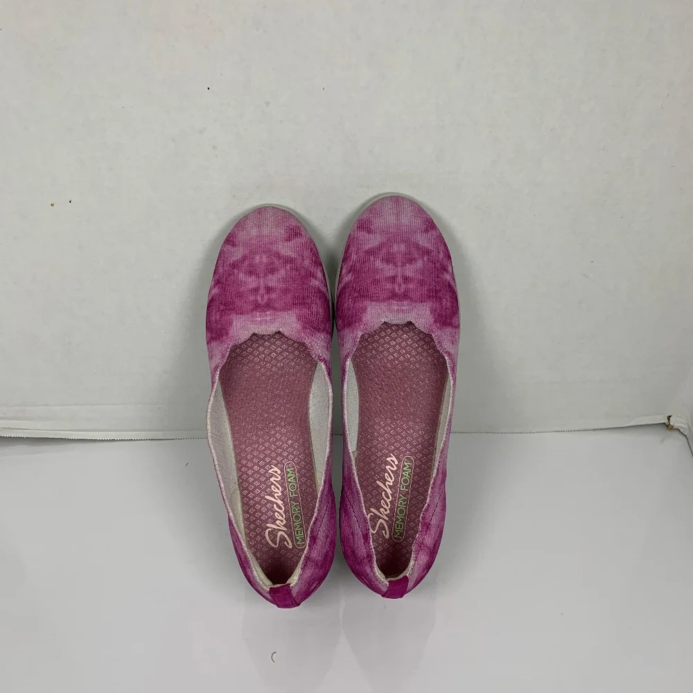 Skechers Women Cloe Flex Wedge Tie-Dye Pink Slip-On Sneakers 8.5 - Picture 6 of 9